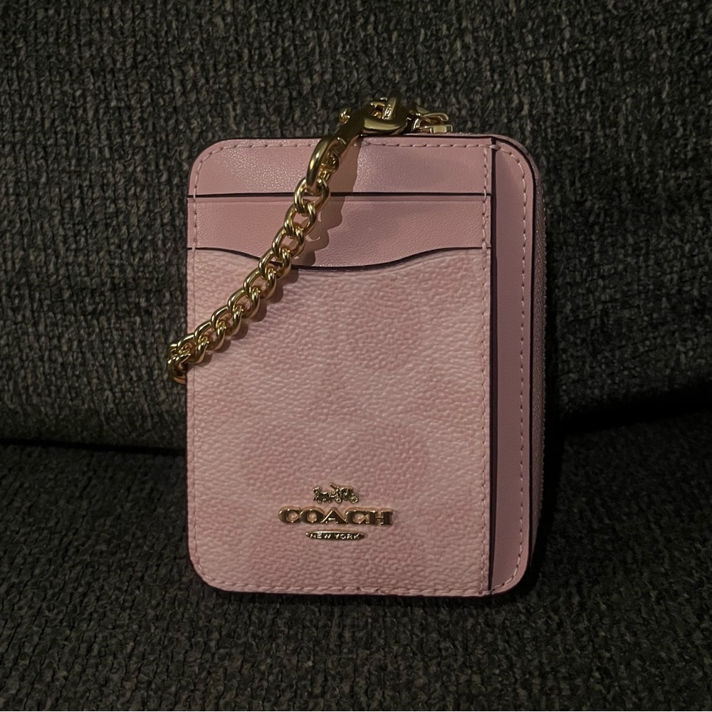 Coach Powder Pink Card Case Wallet